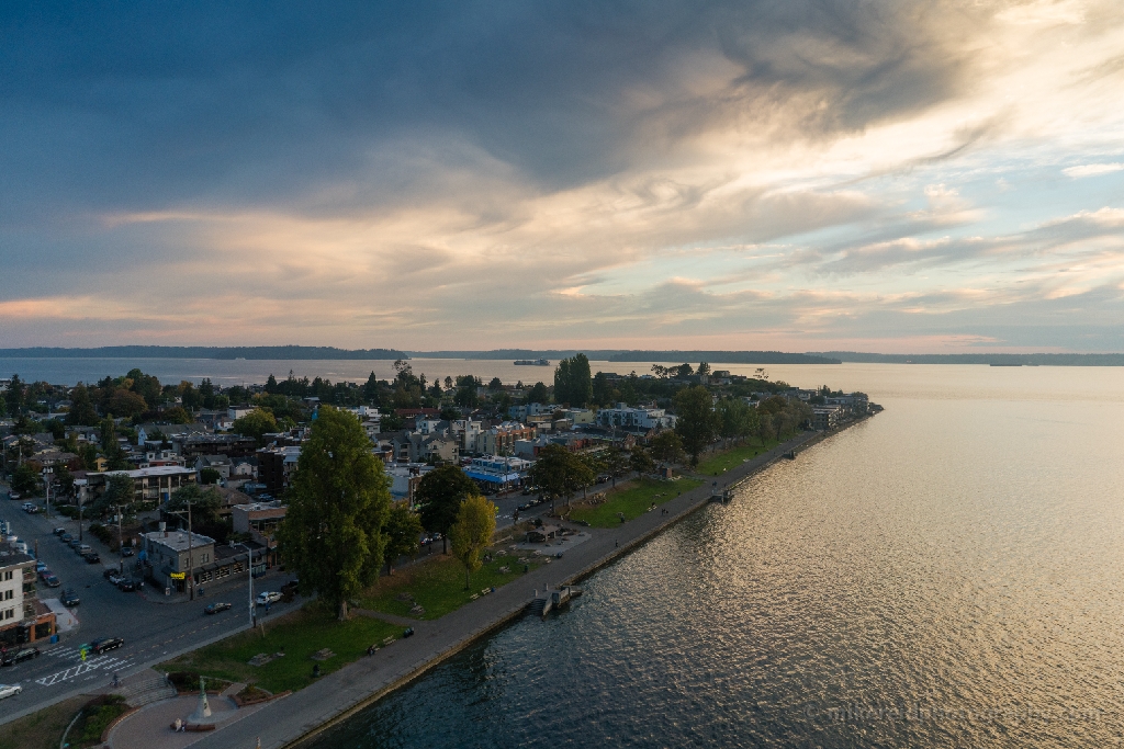 Aerial Photography Alki Point